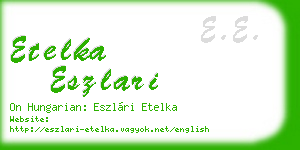 etelka eszlari business card